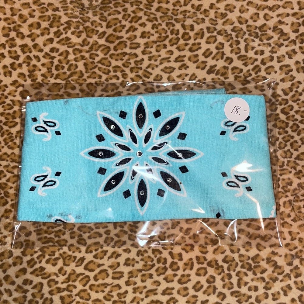 Handmade Biker Head Wrap - 100% Cotton with Bedazzles | Adjustable Fit